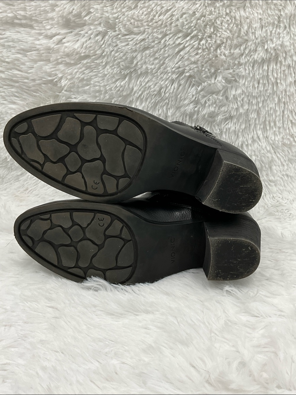 Vionic Booties Size 8W Black Ankle Booties Side Zipper - Picture 8 of 8